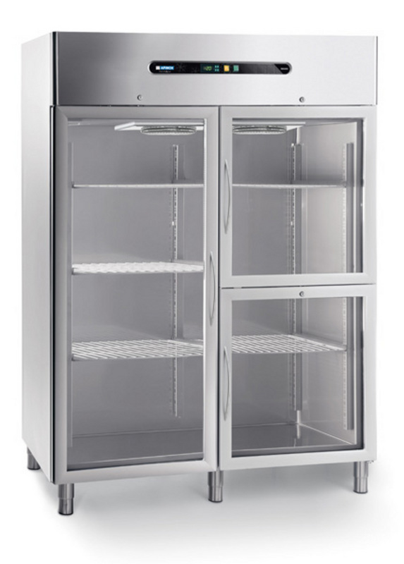 Afinox Tiefkühlschrank ENERGY 1400 BT - 2PV GLASS