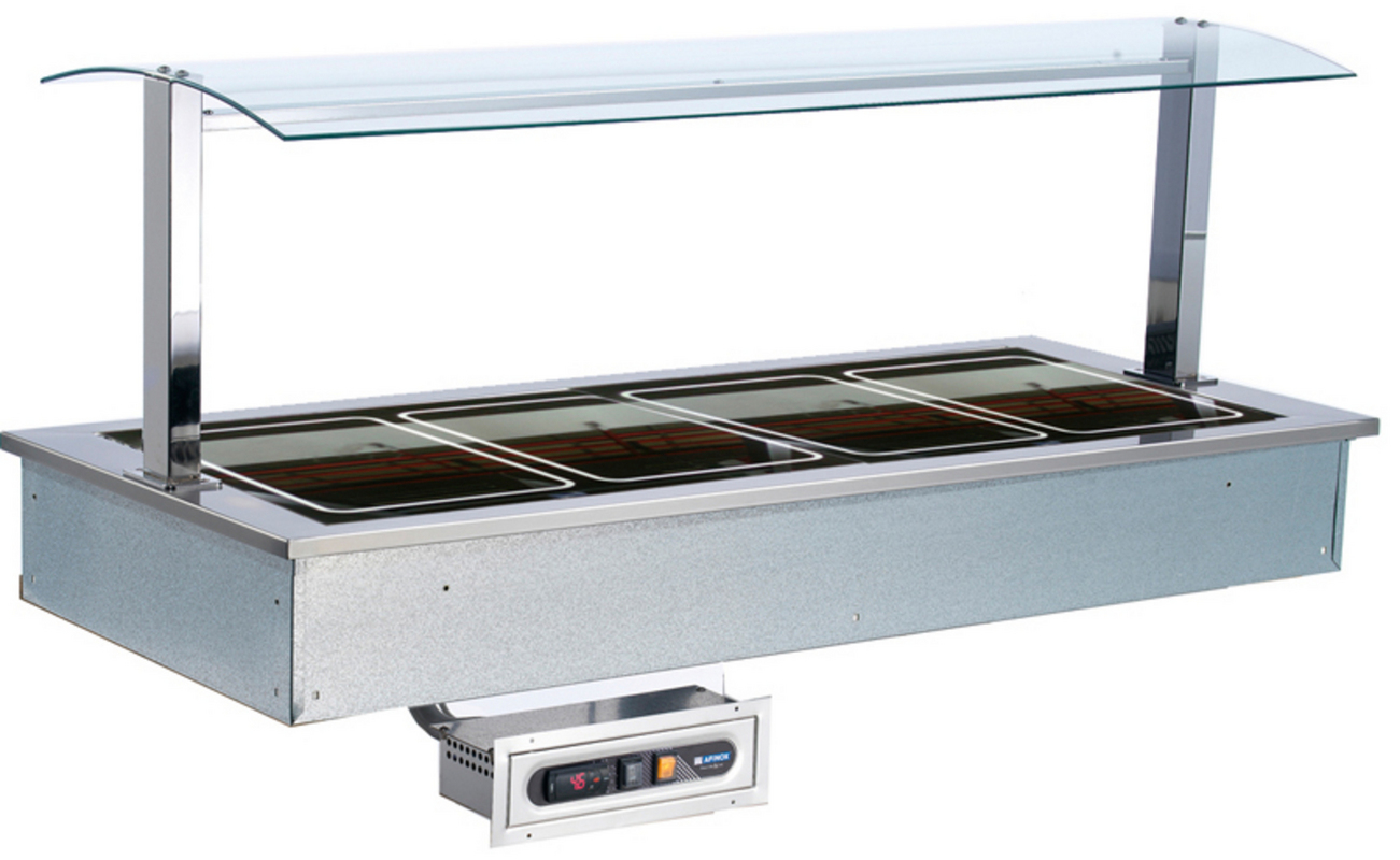 AFINOX Einbau Salatbar SL-BROWN 3/1 GN heisse ausführung keramisch.