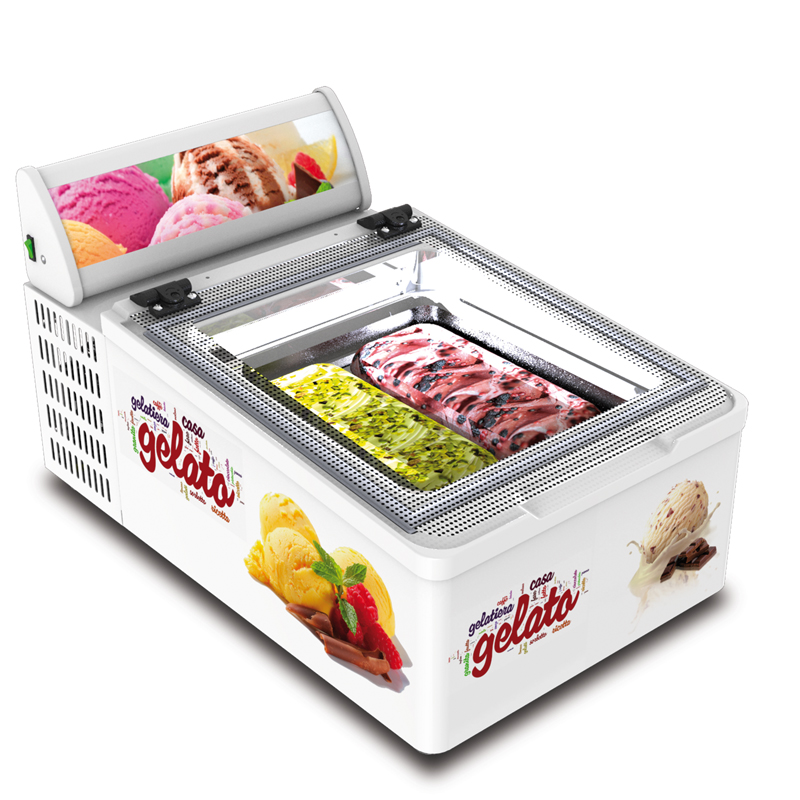 Auftisch Eisvitrine MINI CREAM 2 LED