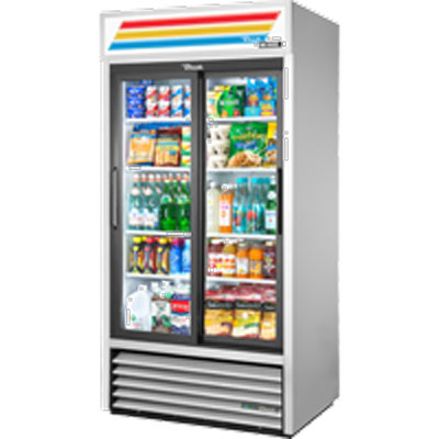 True Glas Schiebetür Kühlschrank GDM-33-HC-LD