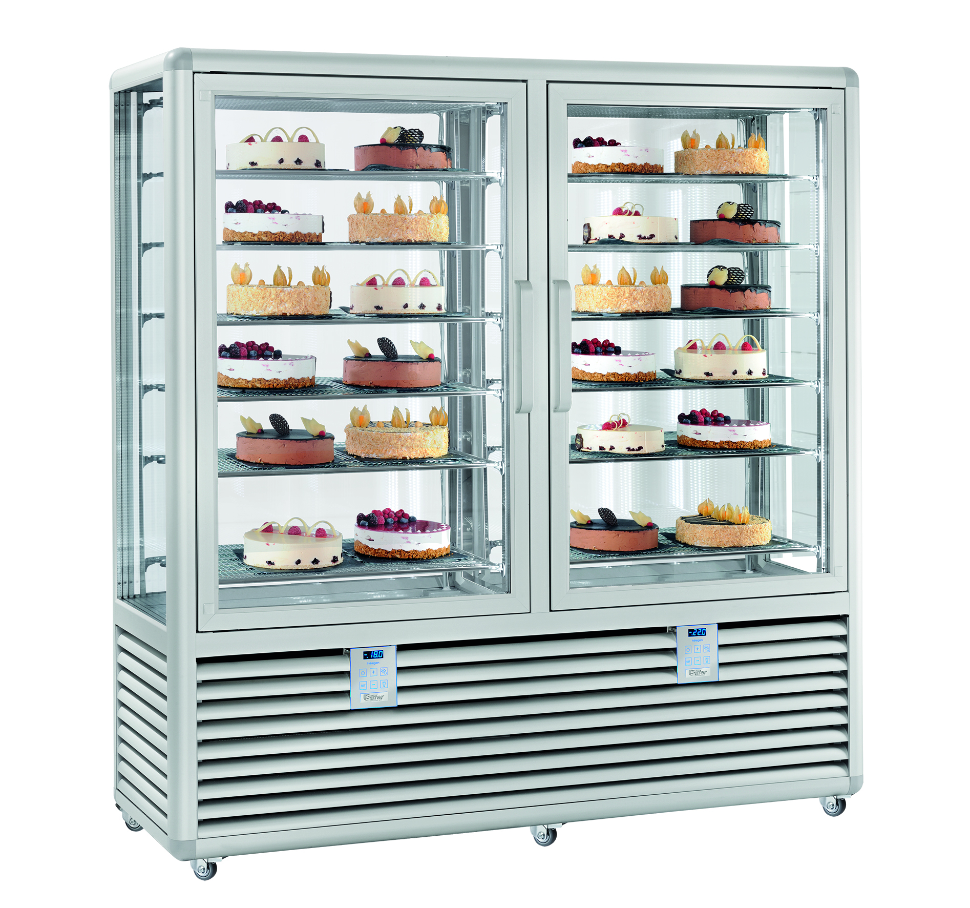 Silfer Curve Umluft-Eisvitrine CGL 1200 G/G 2T