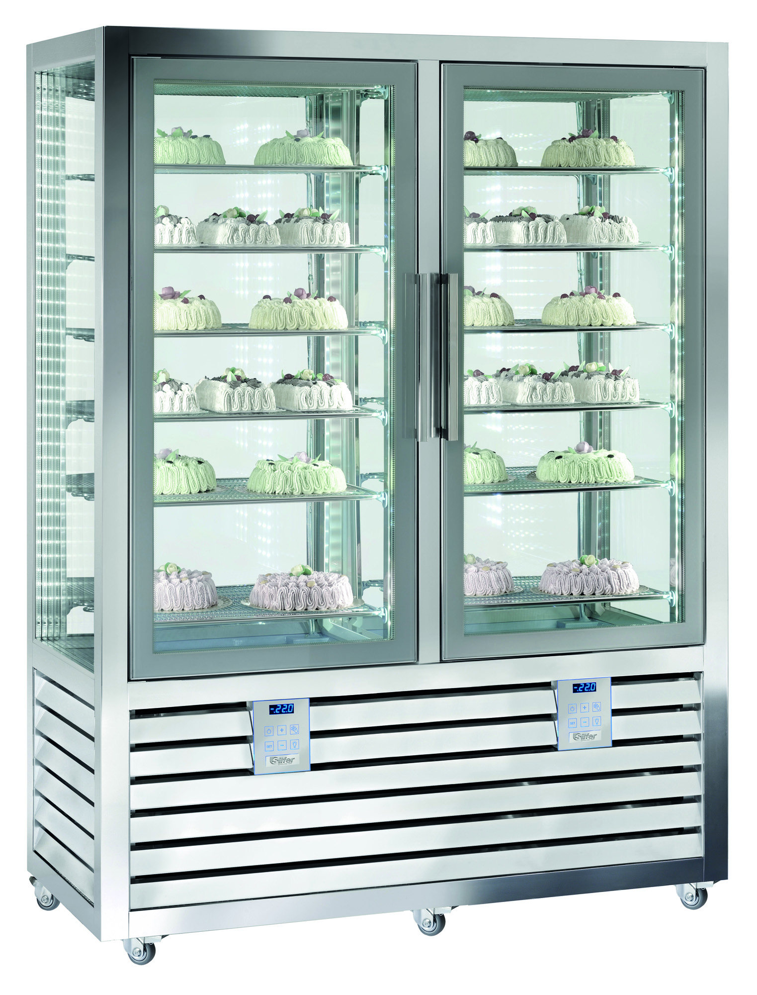 Silfer Quadro Umluft-Eisvitrine QGL 1200 V/V 2T