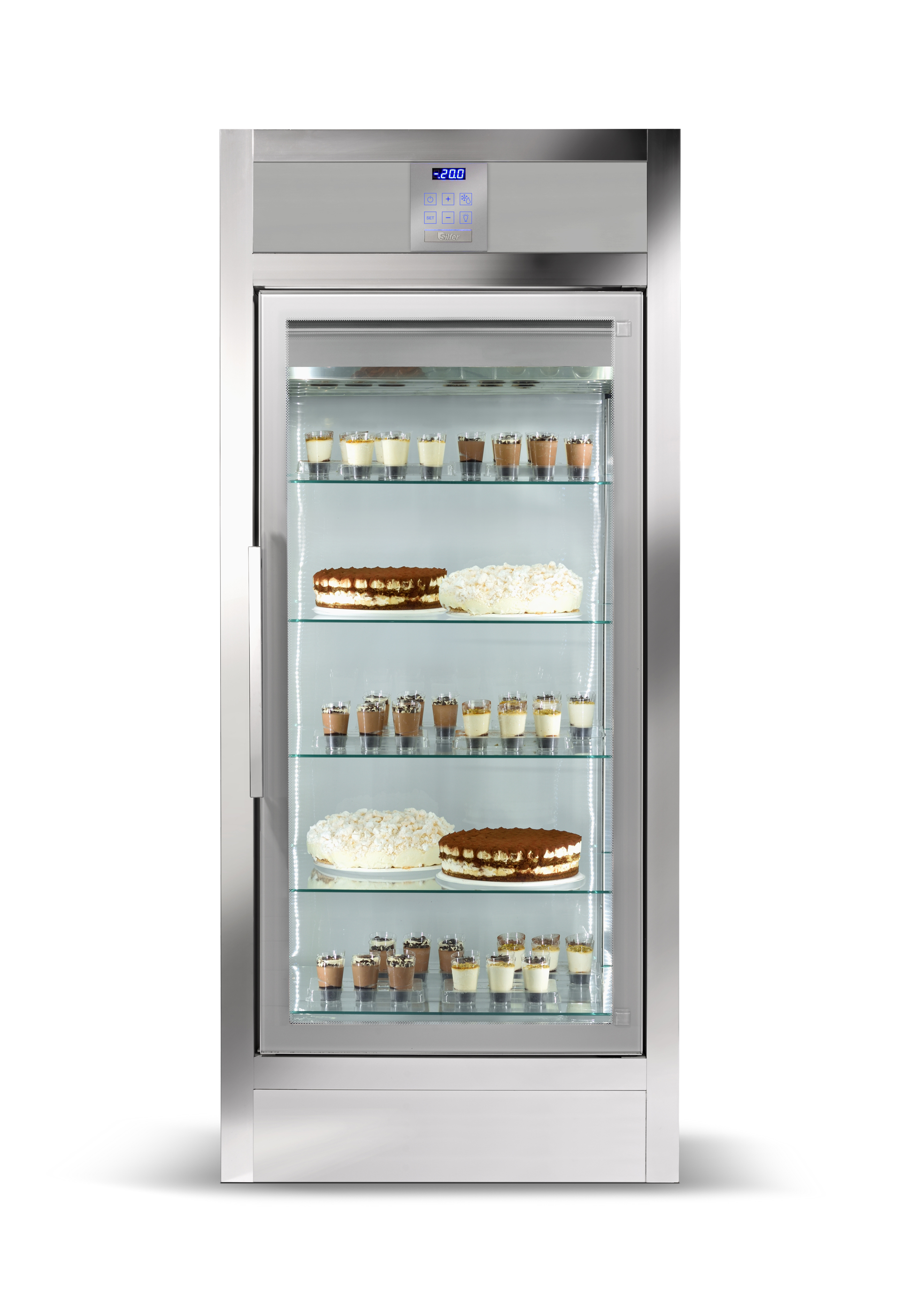 Silfer Wall Umluft-Eisvitrine WGL 450 V 2T