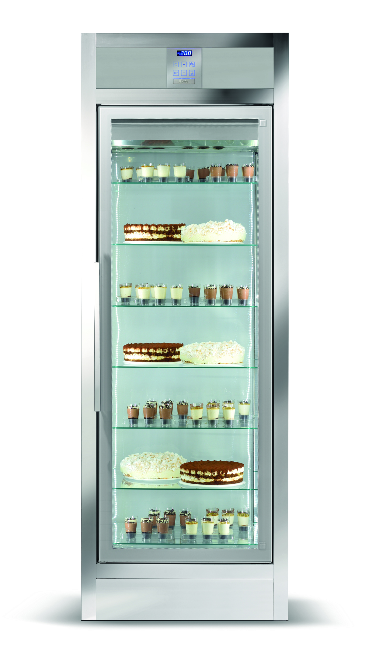 Silfer Wall Umluft-Eisvitrine WGL 550 V 2T