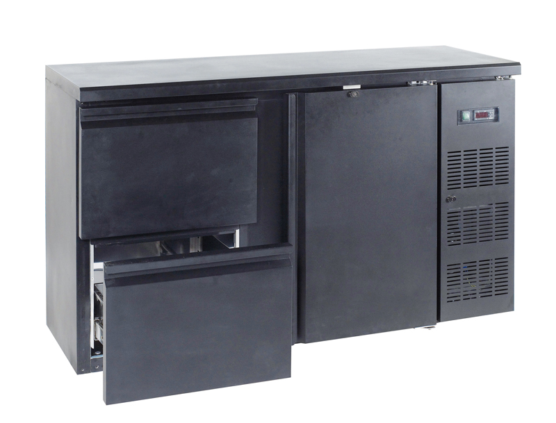 TEFCOLD Counter Flaschen Kühlschrank TEF CBC 220 2 Laden und 1 Tür