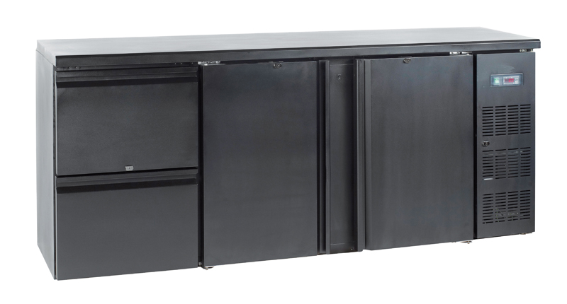 TEFCOLD Counter Flaschen Kühlschrank TEF CBC 320 2 Laden und 2 Türen